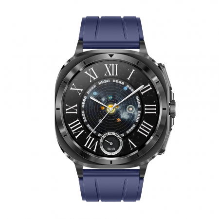 Smartwatch iSEN ET492, Curea silicon mov, 1.43" AMOLED HD, HRV, ECG, Monitorizare sanatate, Functii sport, Bluetooth Call, 380 mAh, Android 5.0 or iOS 10.0 sau mai recent, NFC pentru lacate [2]