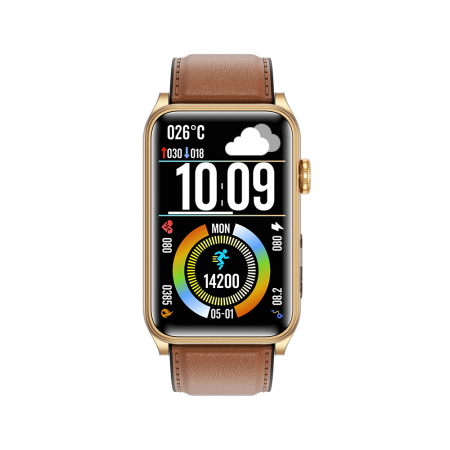 Smartwatch iSEN G50, Piele maro, 1.57” IPS HD, Bluetooth 5.4, Apeluri Bluetooth, Puls, SpO2, Temperatură, Somn, HRV, Moduri Sport, IP68, Baterie 250mAh [2]