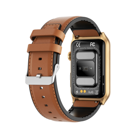 Smartwatch iSEN G50, Piele maro, 1.57” IPS HD, Bluetooth 5.4, Apeluri Bluetooth, Puls, SpO2, Temperatură, Somn, HRV, Moduri Sport, IP68, Baterie 250mAh [4]