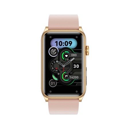 Smartwatch iSEN G50, Silicon roz, 1.57” IPS HD, Bluetooth 5.4, Apeluri Bluetooth, Puls, SpO2, Temperatură, Somn, HRV, Moduri Sport, IP68, Baterie 250mAh [2]