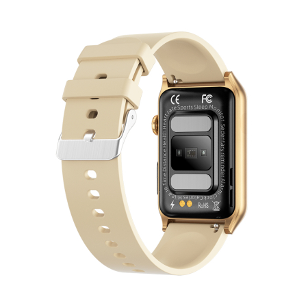 Smartwatch iSEN G50, Bej, 1.57” IPS HD, Bluetooth 5.4, Apeluri Bluetooth, Puls, SpO2, Temperatură, Somn, HRV, Moduri Sport, IP68, Baterie 250mAh [4]