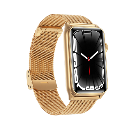 Smartwatch iSEN G50, Metal auriu, 1.57” IPS HD, Bluetooth 5.4, Apeluri Bluetooth, Puls, SpO2, Temperatură, Somn, HRV, Moduri Sport, IP68, Baterie 250mAh [1]
