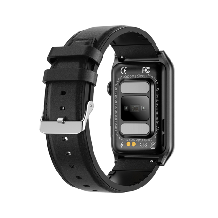 Smartwatch iSEN G50, Piele neagră, 1.57” IPS HD, Bluetooth 5.4, Apeluri Bluetooth, Puls, SpO2, Temperatură, Somn, HRV, Moduri Sport, IP68, Baterie 250mAh [4]