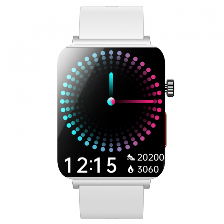 Smartwatch iSEN KS03 PRO Silver, 1.96" Touchscreen Color, Monitorizare Glucoza, HRV, ECG, Functii Sanatate, Bluetooth Call, Compatibil iOS & Android [1]