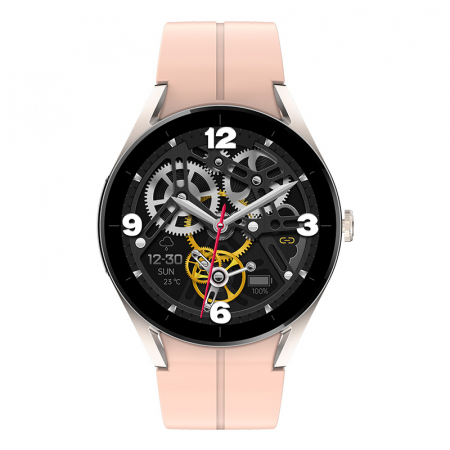 Okosóra iSEN KS05 Rózsaszín, 1,32" IPS HD, EKG, Pulzus, Vérnyomás, Glükóz, Oxigén, Bluetooth hívás, Bt v5.1, IP67, 185 mAh [3]