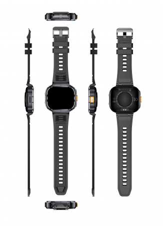 Smartwatch iSEN NX23, Orange, 2.0" HD, HRV, ECG, Health Functions, Sport Functions, Bluetooth Call, Music Control, Flashlight, 400 mAh, Compatible with iOS & Android [14]