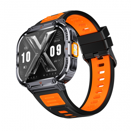 Smartwatch iSEN NX23, Orange, 2.0" HD, HRV, ECG, Health Functions, Sport Functions, Bluetooth Call, Music Control, Flashlight, 400 mAh, Compatible with iOS & Android [3]