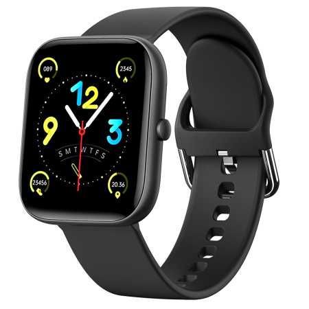 Smartwatch iSEN C08, Negru, Curea TPU Neagra, 1.91" TFT, Ritm Cardiac, Tensiune Arteriala, Oxigen in Sange (SpO2), Moduri Sport, Notificari Apeluri & Mesaje, 200 mAh, Android 5.0 / iOS 10.0 [3]