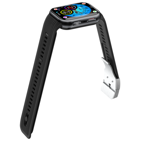 iSEN TK67 Smartwatch, Black, 1.952” AMOLED, Bluetooth Calls, Air Pump Blood Pressure, ECG, Heart Rate, SpO2, Temperature, SOS, IP66, 530mAh Battery [8]