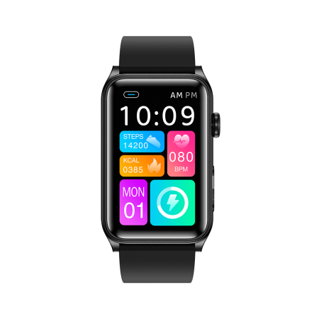 Smartwatch iSEN G50, Silicon Negru, 1.57” IPS HD, Bluetooth 5.4, Apeluri Bluetooth, Puls, SpO2, Temperatură, Somn, HRV, Moduri Sport, IP68, Baterie 250mAh [2]