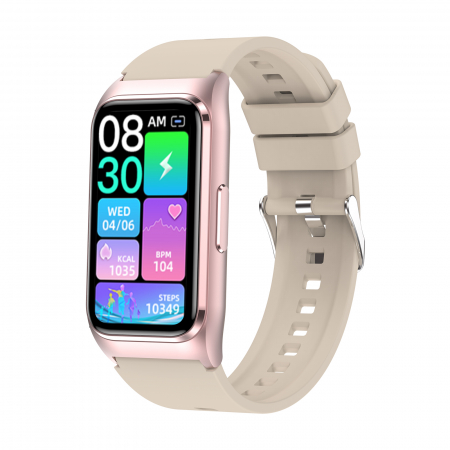 Smartwatch iSEN TK75 Fehér, Szilikon, 1.47" HD, Pulzusszám, Vér oxigén, Vérnyomás, Glükóz, Húgysav, Lipid Monitorozás, Alváskövetés, Sportmódok, Bluetooth Hívás, Zenevezérlés, Időjárás, 250mAh [1]