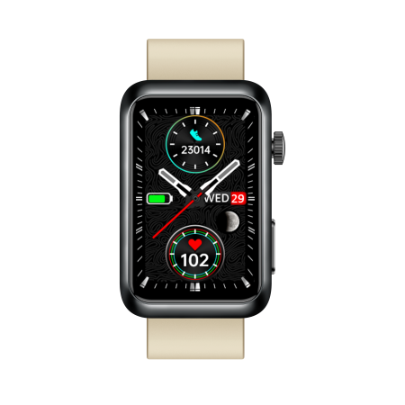 iSEN TK77 Okosóra Fehér, Szilikon, 1.57" HD, EKG, Mikro-Vizsgálat, Vércukor, Húgysav & Zsír Kockázat, BT Hívás, Hangasszisztens, Zseblámpa, SOS, 250mAh [9]