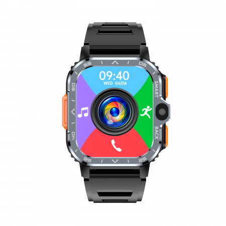 Smartwatch iSEN Watch PGD, Gri, 4G, 2.03" HD, QuadCore, Android 8.1, 4GB RAM + 64GB ROM, HD Dual Camera, NFC, GPS, Alipay, WeChat Pay, 800mAh, nanoSIM [6]