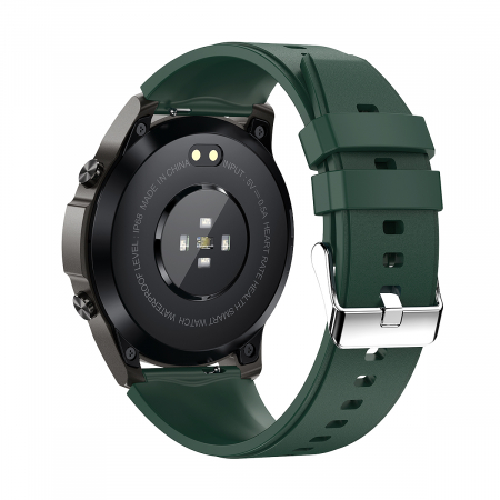 Smartwatch iSEN Watch DM50, Gri cu bratara verde silicon, Monitorizare functii vitale, AMOLED 1.43", Bt v5.0, NFC, IP68, 400 mAh [3]