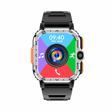 Smartwatch iSEN Watch PGD, Silver, 4G, 2.03" HD, QuadCore, Android 8.1, 4GB RAM + 64GB ROM, HD Dual Camera, NFC, GPS, Alipay, WeChat Pay, 800mAh, nanoSIM [1]