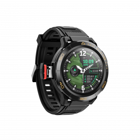 iSEN Watch Z1 okosóra, Fekete, 4G, 1,43" AMOLED, HD Kamera, Android 8.1, 2GB RAM + 16GB ROM, GPS, 800mAh, 1ATM, NanoSIM [1]