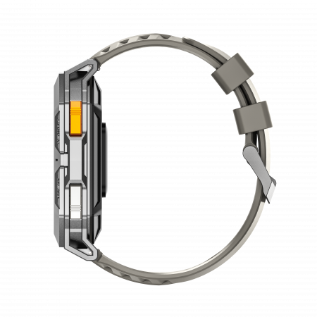 Smartwatch iSEN X1 Pro, Curea de silicon gri, 2.13" AMOLED HD, HRV, ECG, Monitorizare sanatate, Functii sport, Bluetooth Call, 1000 mAh, Android 9.0 or iOS 9.0 sau mai recent [2]