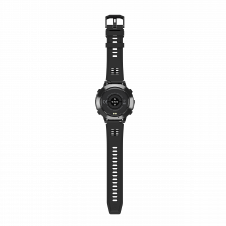 iSEN X3 okosora, fekete szilikon, 1.73" AMOLED, SpO2-, stresszfigyeles, 100+ sportmod, Bluetooth, 1000 mAh, Android 9.0 vagy iOS 9.0 es ujabb verzio kompatibilis [12]