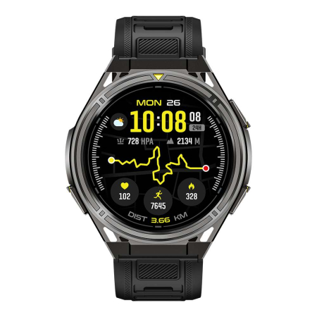 Smartwatch iSEN X2Pro Outdoor GPS, Negru, 1.43” AMOLED, GPS Dual-Band L1+L5, Hărți Offline, Apeluri Bluetooth, Muzică Offline, Puls, 100+ Moduri Sport, 500mAh [1]
