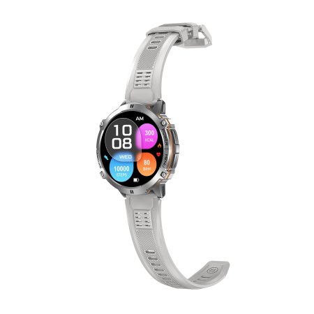 iSEN X3 Okosóra, Szürke, 1.73” AMOLED HD, Bluetooth Hívások, GPT, AI Számlap, Pulzus, 150+ Sportmód, GoMore, 1 ATM, 1000mAh Akkumulátor, 100 Napos Készenlét [11]