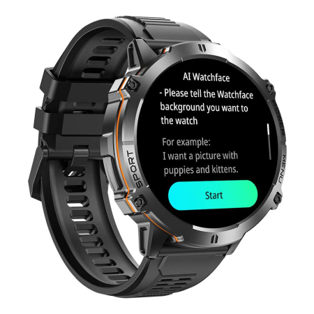 Smartwatch iSEN X3, Negru, 1.73” AMOLED HD, Apeluri Bluetooth, GPT, AI Watch Face, Autonomie Standby 100 Zile , Puls, 150+ Moduri Sport, GoMore, Baterie 1000mAh [4]