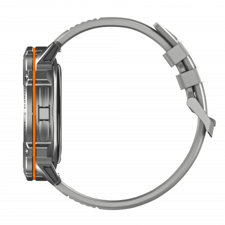 iSEN X3 okosora, Szürke szilikon, 1.73" AMOLED, SpO2-, stresszfigyeles, 100+ sportmod, Bluetooth, 1000 mAh, Android 9.0 vagy iOS 9.0 es ujabb verzio kompatibilis [4]