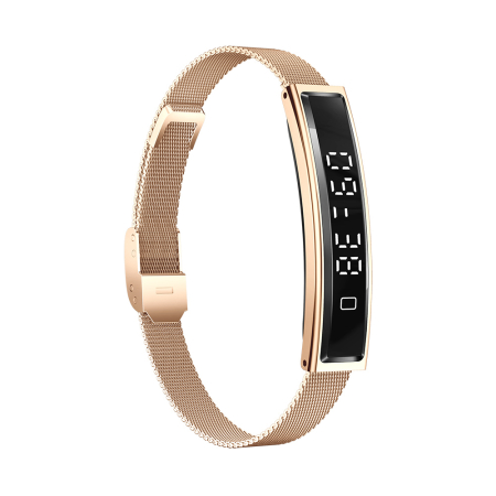 Okoskarkötő iSEN B3, Arany, Rozsdamentes acél, 18mAh, Pulzusszám- és Vér-oxigénszint Mérő, Alvás- és Tevékenységkövetés, Női Egészség, Mesterséges Intelligencia Asszisztens, Mágneses Töltés [5]