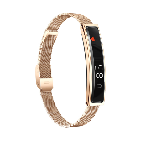 Okoskarkötő iSEN B3, Arany, Rozsdamentes acél, 18mAh, Pulzusszám- és Vér-oxigénszint Mérő, Alvás- és Tevékenységkövetés, Női Egészség, Mesterséges Intelligencia Asszisztens, Mágneses Töltés [4]