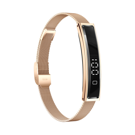 Okoskarkötő iSEN B3, Arany, Rozsdamentes acél, 18mAh, Pulzusszám- és Vér-oxigénszint Mérő, Alvás- és Tevékenységkövetés, Női Egészség, Mesterséges Intelligencia Asszisztens, Mágneses Töltés [6]
