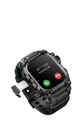 Lokmat Appllp 7 Max Smartwatch, Black, 4G LTE, Calling, Nano SIM, 2.06" AMOLED Display, 3GB RAM + 32GB, GPS, NFC, Heart Rate Monitor [2]