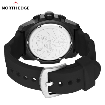 North Edge Evoque 2 Smartwatch, Black, FSTN Screen, Solar Charging, Photophosphorescent Coating, Metal/Stainless Steel Case, Silicone Strap [3]