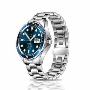 Smartwatch - Smartwatch STAR Z69 Albastru, Bratara metal, TFT 1.28", Bluetooth v5.1, Ritm cardiac, Presiune sanguina, Monitorizare menstruatie, 350mAh