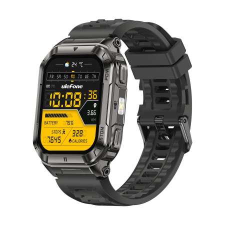 Hírek - Ulefone Armor Watch Ultra Okosóra, Fekete, 1.93” AMOLED 60Hz, GPS + AGPS, Offline Térképek, Bluetooth Hívás, Pulzus, SpO2, HRV, 5ATM, IP68/IP69K, 700mAh