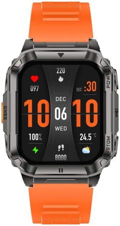 Ulefone Armor Watch Ultra Okosóra, Narancssárga, 1.93” AMOLED 60Hz, GPS + AGPS, Offline Térképek, Bluetooth Hívás, Pulzus, SpO2, HRV, 5ATM, IP68/IP69K, 700mAh [1]