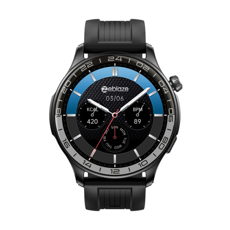 Smartwatch Zeblaze Btalk 4 Pro, Negru, 1.43” AMOLED 466×466, Apeluri Bluetooth 5.3, Puls, SpO2, Somn, Moduri Sport, Always-On Display, IP68, Baterie 260mAh