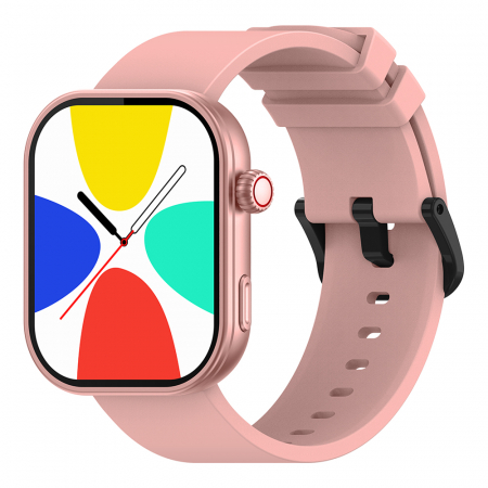 Smartwatch - Smartwatch Zeblaze Btalk Plus, Roz, 2.03'' HD, Apel telefonic bluetooth, Asistare vocala, Moduri sport 100+, Monitorizare sanatate 24/24, Jocuri, IP68, 280mAh