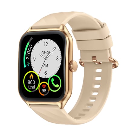 Zeblaze GTS 4 Arany okosóra, Szilikon, 1.94" HD AMOLED, Always-on, Pulzusmérő, SpO2, BT hívás, Hangasszisztens, 100+ Sport mód, IP68, 300mAh [1]