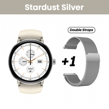 Bratari si Ceasuri Sport - Smartwatch Zeblaze Lily 2 Argintiu, 1.2" Ultra HD AMOLED, HRV, ECG, Monitorizare sanatate, Functii sport, Bluetooth Call, 200 mAh, Android 5.0 or iOS 10.0 sau mai recent