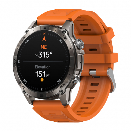Bratari si Ceasuri Sport - Smartwatch Zeblaze Stratos 2 Plus, Portocaliu, 1.43" AMOLED, HRV, ECG, Monitorizare sanatate, Functii sport, Bluetooth Call, 530 mAh, Android 5.0 or iOS 10.0 sau mai recent
