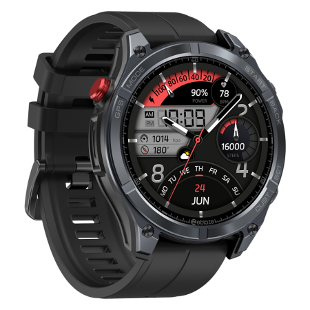 Smartwatch Zeblaze Stratos 4 Negru, 1.43'' AMOLED, GPS (6 Sisteme Satellite), HR, SpO2, Apeluri Bluetooth, Notificari, 500mAh, Aplicatie dedicata: GloryFitPro, BLE 5.3, 170+ Moduri Sport [2]