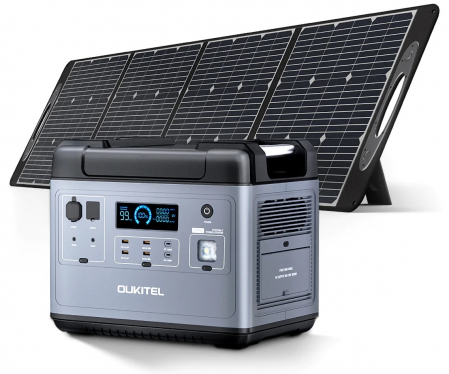 Power station - Electric power stations - Power Kit Oukitel P2001E Black + Portable 400W Solar Panel (pv400)