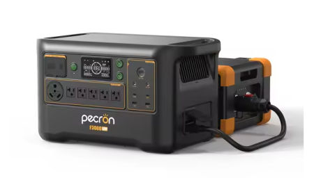 PECRON F3000LFP Hordozható Töltőállomás, Fekete, 3600W, 3072Wh (Bővíthető), 1.5 óra Töltés, LiFePO4, UPS, 1600W Napelem (MPPT), Vezeték Nélküli Töltés, APP Vezérlés [3]