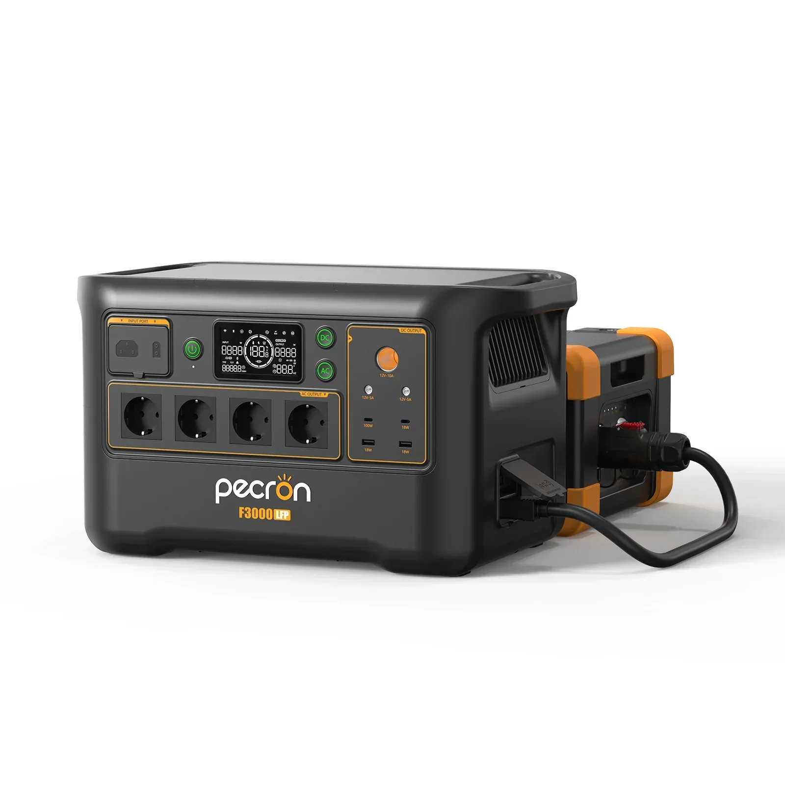 Pachet Statie de Incarcare Portabila PECRON F3000LFP + Panou solar Pecron PV200, 200W, Negru, 3600W, 3072Wh (Extensibili), Incarcare 1.5h, LiFePO4, UPS, Solar 1600W (MPPT), Control APP [5]