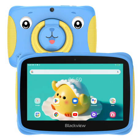 Tablete pentru copii - Tableta Blackview Tab 3 Kids Albastru, Eye-friendly Display 7", Android 13, 4GB RAM (2+2GB extensibili), 32GB ROM, Unisoc SC7731E, 3280mAh