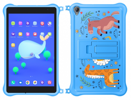 Tablete pentru copii - Tableta Blackview Tab 5 Kids Albastru, IPS 8.0" HD, 3GB RAM, 64GB ROM, Android 12, RK3326S Quad-core, GPS, 5580mAh