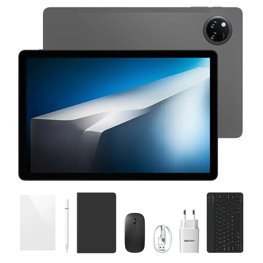 Tablete - Tabletă DOOGEE Tab A9 Pro Plus VIP, Gri, 11" HD IPS, 36GB RAM (6GB + 30GB extensibili), 128GB ROM, Android 15, 8580mAh, Wi-Fi, 3.5mm Jack