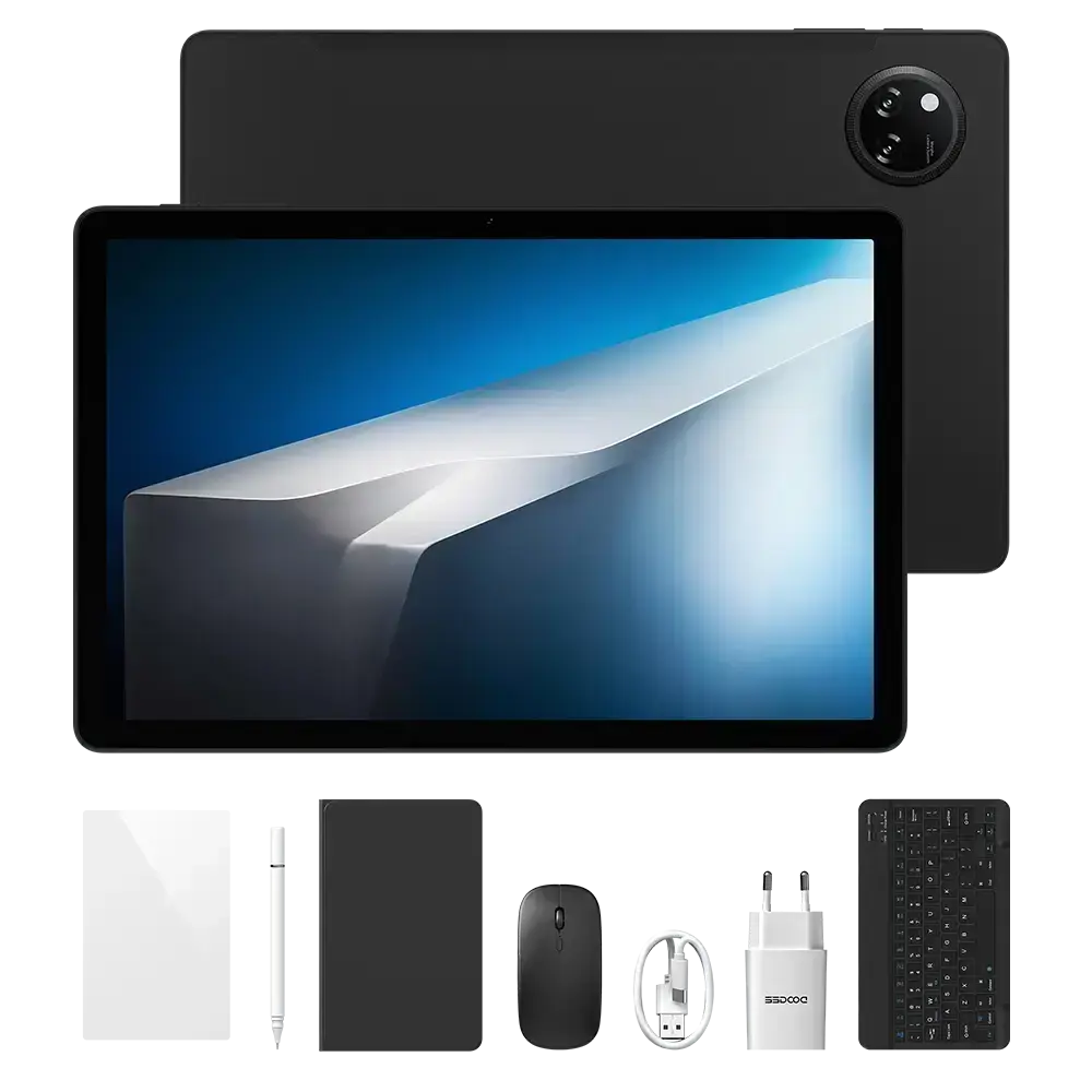 Tablete - Tabletă DOOGEE Tab A9 Pro Plus VIP, Negru, 11" HD IPS, 36GB RAM (6GB + 30GB extensibili), 128GB ROM, Android 15, 8580mAh, Wi-Fi, 3.5mm Jack