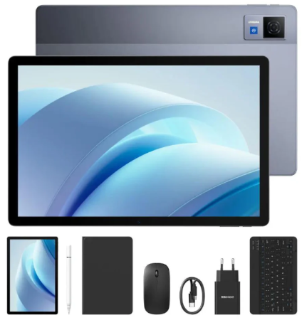 Táblagépek - Doogee U13 VIP Tablet, Wi-Fi, Szürke, 13'' FHD+ IPS 90Hz, 32GB RAM (6GB + 26GB Kiterjesztett), 256GB ROM, 13MP + 5MP, Android 16, Unisoc T7280, 11000mAh, 18W, Arcfelismerés, Négy Hangszóró