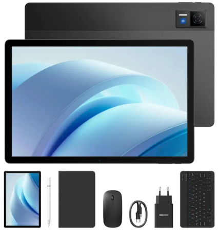 Táblagépek - Doogee U13 VIP Tablet, Wi-Fi, Fekete, 13'' FHD+ IPS 90Hz, 32GB RAM (6GB + 26GB Kiterjesztett), 256GB ROM, 13MP + 5MP, Android 16, Unisoc T7280, 11000mAh, 18W, Arcfelismerés, Négy Hangszóró
