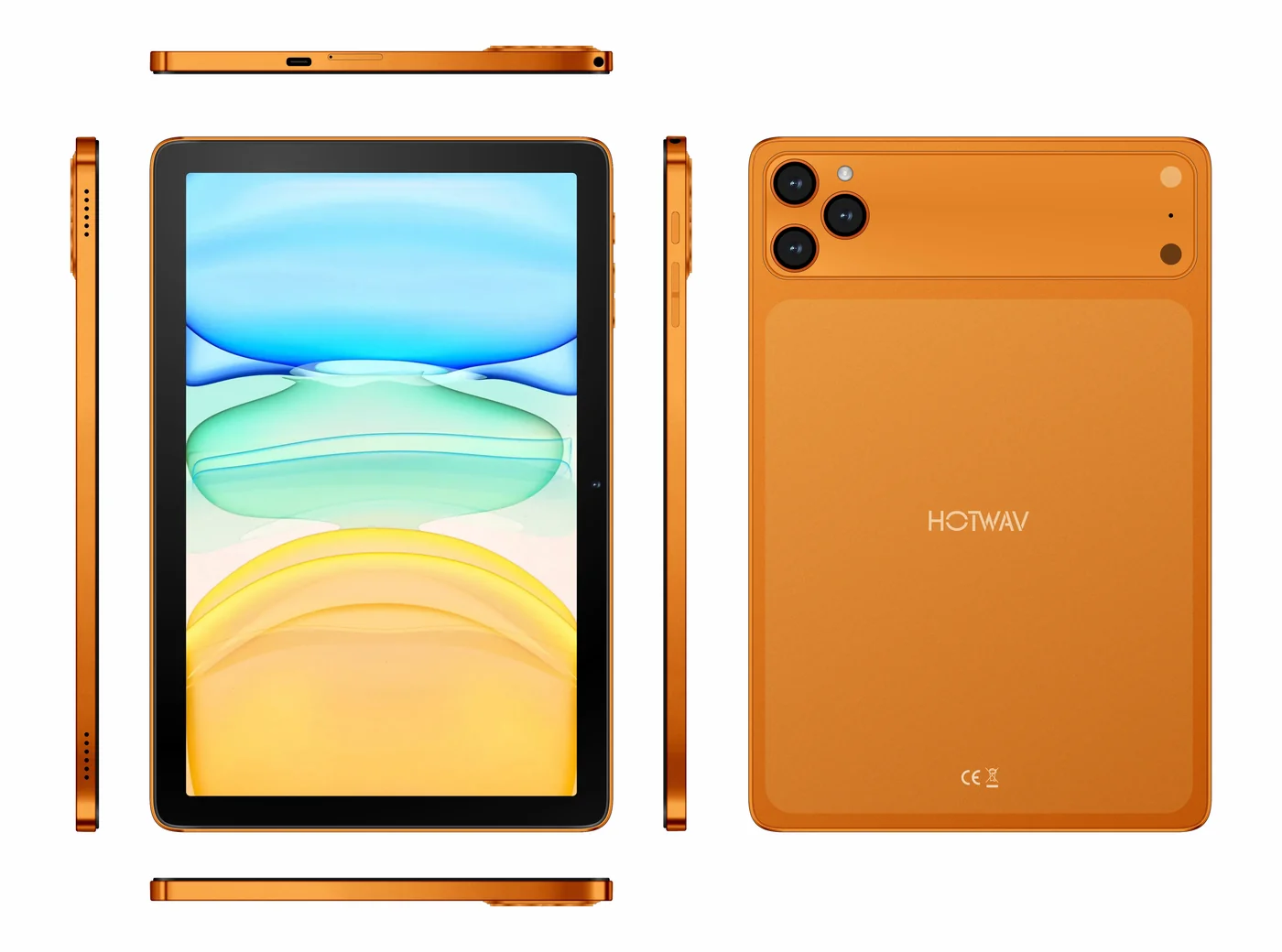 Tabletă HOTWAV Pad 17 Pro, Portocaliu, 4G LTE, 10.1” HD IPS 120Hz, 12GB RAM (4GB + 8GB extensibili), 128GB ROM, ASR8662 Octa-Core, WiFi 6, 5000mAh, Android 16, Dual SIM